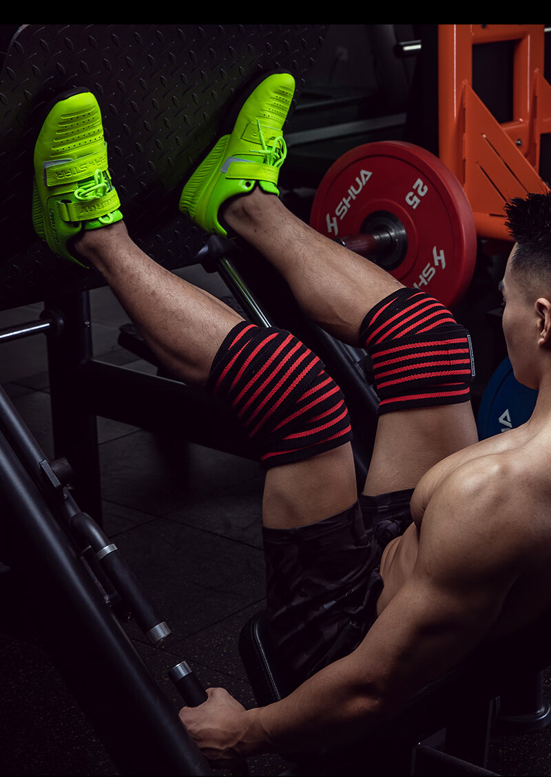 LARASTAR Squat Lifting Deadlift Shoes, Gym Indoor Training Shoes, Specialized Non-Slip Support Boxing Shoes, Fluorescent Green, Size 43 10