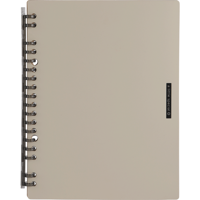 KOKUYO Ultra-Thin Portable B5 Loose-Leaf Notebook, 24 Holes, Office Notepad with Replaceable Pages, 20 Sheets, Beige, WSG-RUSP51LY