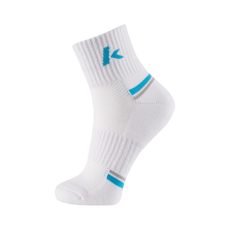 KAWASAKI Badminton Socks for Men, Terry Bottom Sports Short Socks A6320 (Three-Pair Pack), Red Green Blue, One Size Fits All