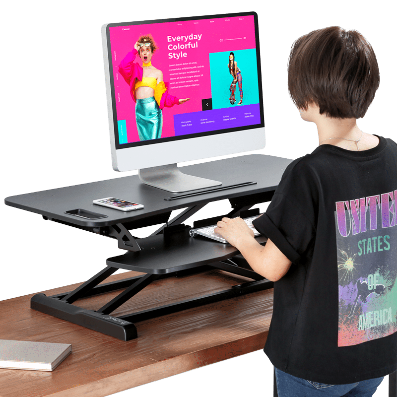 Brateck Beihu Height Adjustable Stand, Lifting Desk, Computer Desk, Standing Office Desk, Standing Height Adjustable Desk D450L Warrior Black