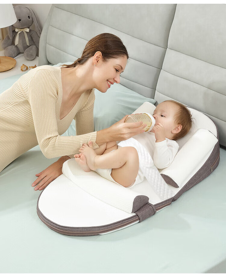 9I9 Baby Anti-Reflux Ramp Pad, Newborn Ramp Pillow for Feeding, Breastfeeding Pillow for Infants, A250 Coffee 15