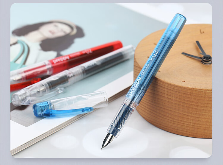 PLATINUM Fountain Pen, Transparent Colorful Plastic Fountain Pen, Student Handwriting Practice Pen Ink Pen 02 PSQ-400C#11 Red 11