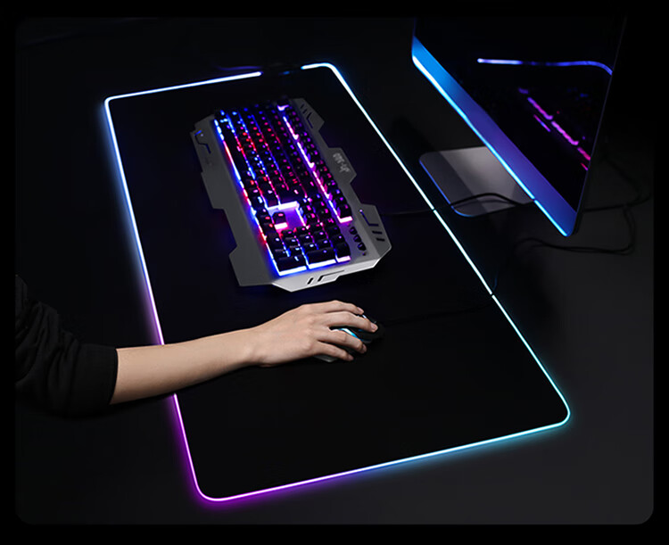 BUBM Gaming Mouse Pad, Extra Thick 6MM Mouse Pad, Suitable for LOL And PUBG Games, Square Gaming Mouse Pad, Thickened Smooth Mouse Pad - E-Sports White Tiger 11