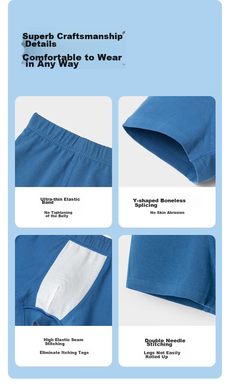 BALABALA Boys' Boxer Briefs, Cotton Shorts, for Toddlers And Older Children, No Wedgie, Cute Three-Pack, 208924170103 12