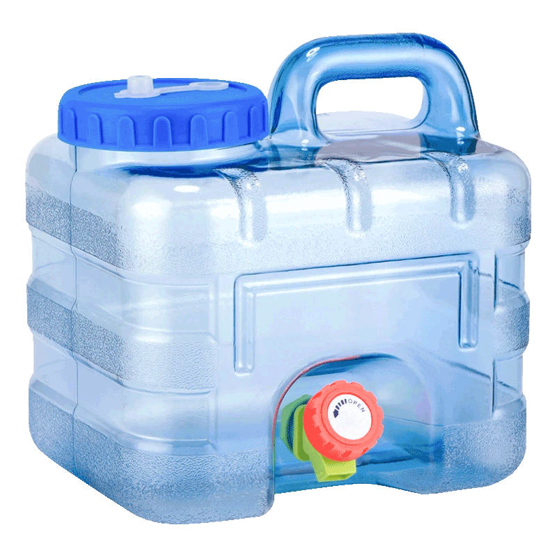 MAXCOOK Pure Water Container, Mineral Water Bucket with Tap, 7.5L Portable Outdoor Square Water Dispenser MCX1849