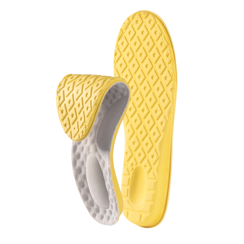 Maigaole 2 Double Latex Insoles for Children, Breathable, Sweat-Absorbing, Soft And Comfortable, High-Elasticity Shock-Absorbing, Suitable for Sports in Summer, Can Be Cut to Size, Beige, Size 29-31