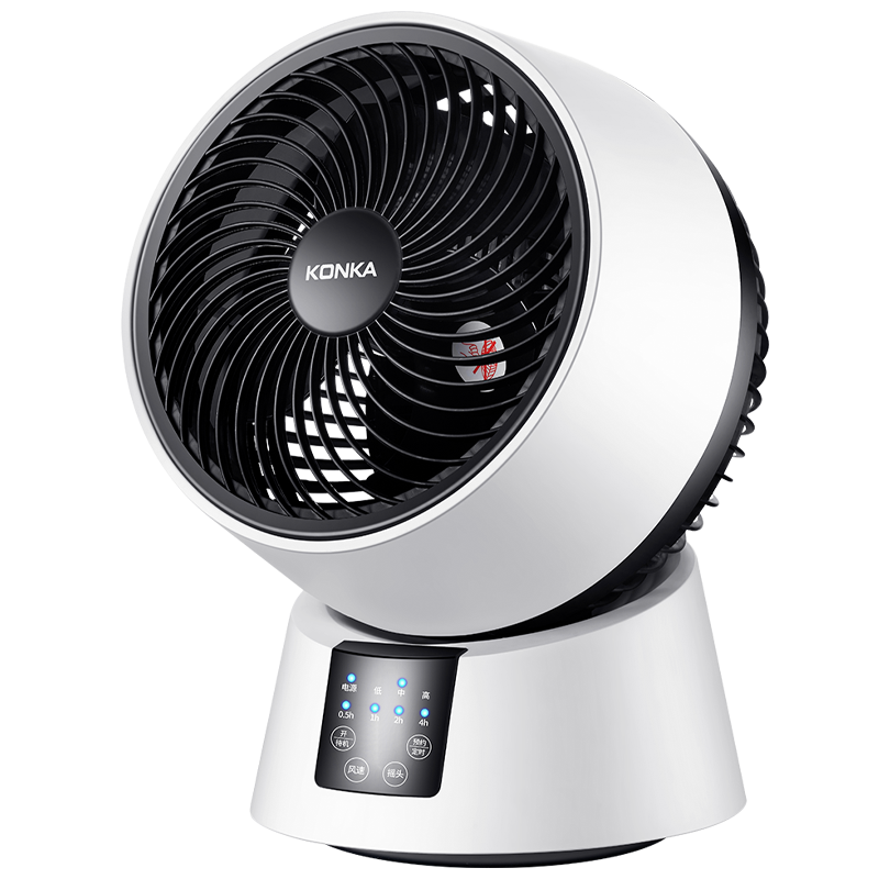 KONKA Electric Fan, Home Air Circulator Fan, Remote Control Fan, Small Desktop Fan, Table Fan, Energy-Efficient, High Air Volume, Oscillating, Quiet AC Fan, Fixed Frequency Electric Fan, KF-XH2002Y