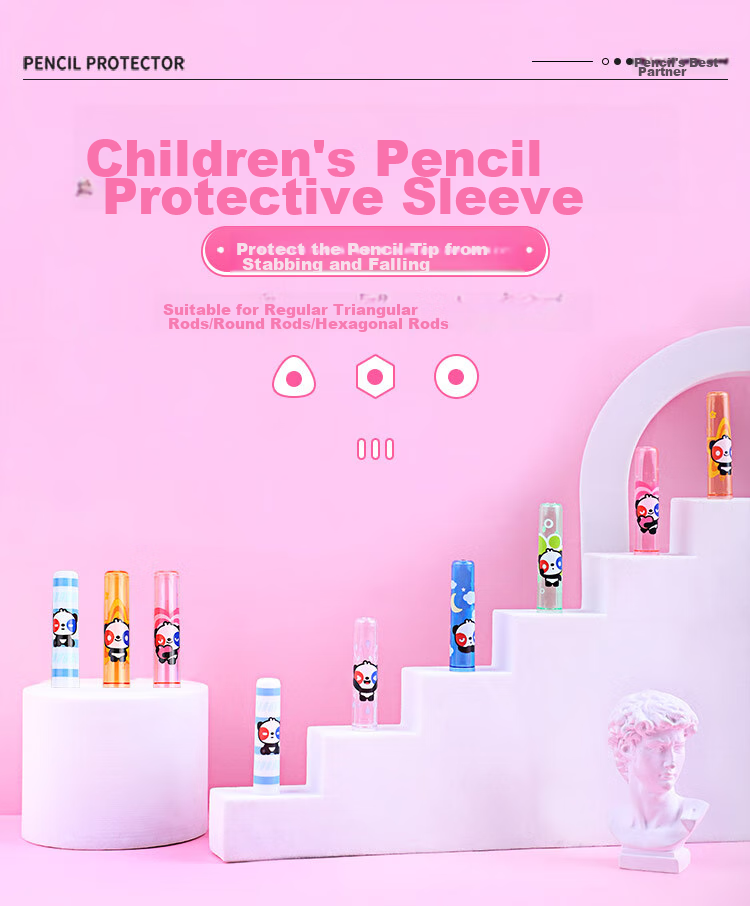 Zhonghua [Best-Selling Product] Pencil Caps 30-Pack Regular Pencil Extenders / Pencil Grips Protect Pencil Tips from Dirt, Essential for School, Mixed Colors Box Set P3000 1