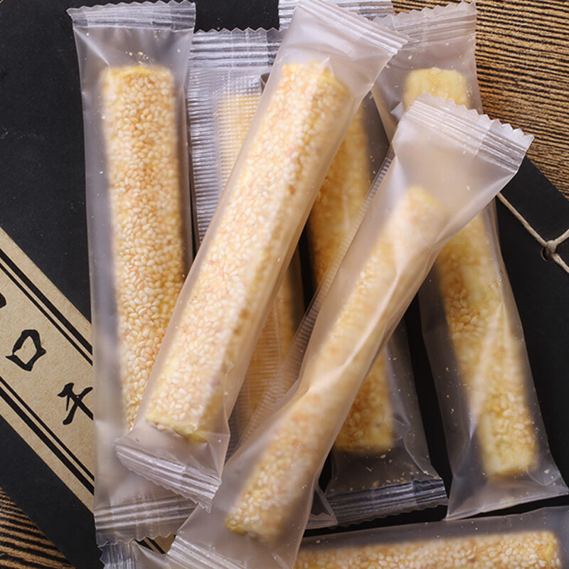 老街口芝麻杆250g纯正手工传统芝麻棒棍糖灶休闲零食小吃糕点麦芽糖年货