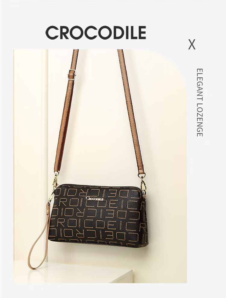 CROCODILE Goddess Festival Vintage Floral Letter Simple Crossbody Women's Handbag, Casual Underarm Bag, Shoulder Bag for Wome 2