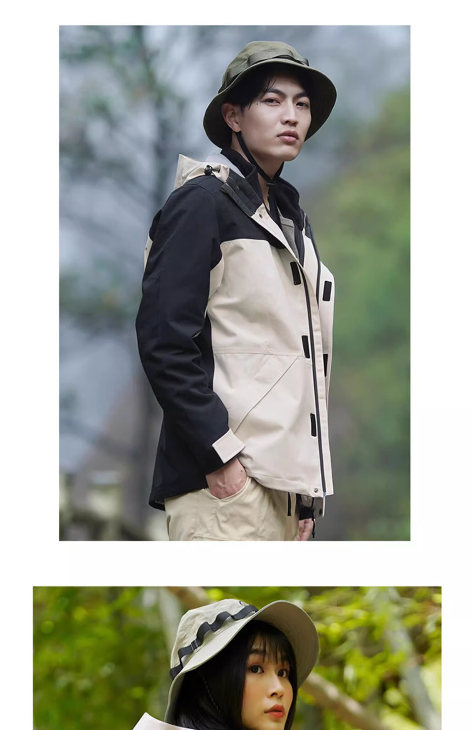 CAMEL Outdoor Cold-Resistant 3-in-1 Fleece Lined Mountaineering Jacket 7A12260001A Bayberry Purple/Phantom Black 14