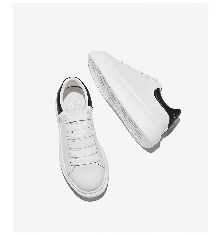 Senma Fashion Korean-Style Versatile Thick-Soled White Sneakers Breathable Comfortable Casual Shoes for Women 121134806 White Size 35 20