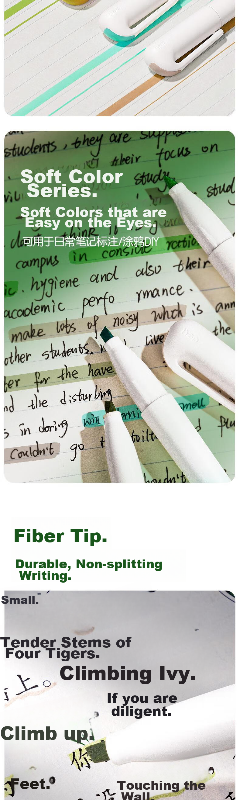 Deli Pocket Highlighters, Light Oxygen Valley Color Series, Student Exam Key Points Review Office Journal Note Doodle DIY Decoration, 4 Pens/box, SK184 2