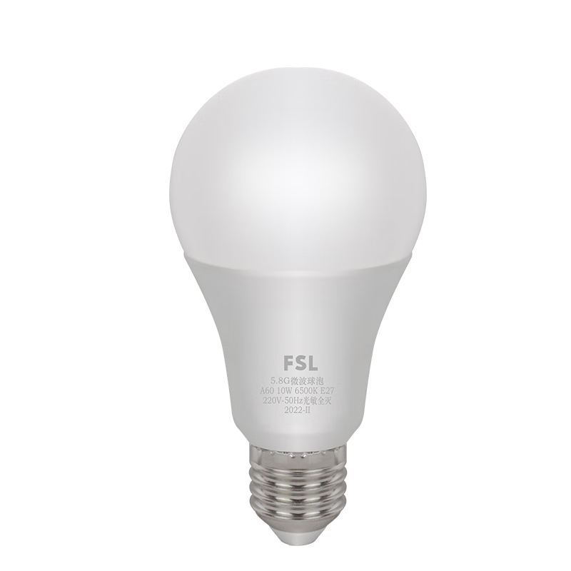 Foshanzhaoming LED Bulb, 10W Large Base, 5.8G Energy-Saving Microwave Sensor Light Bulb, E27, Cool White 6500K