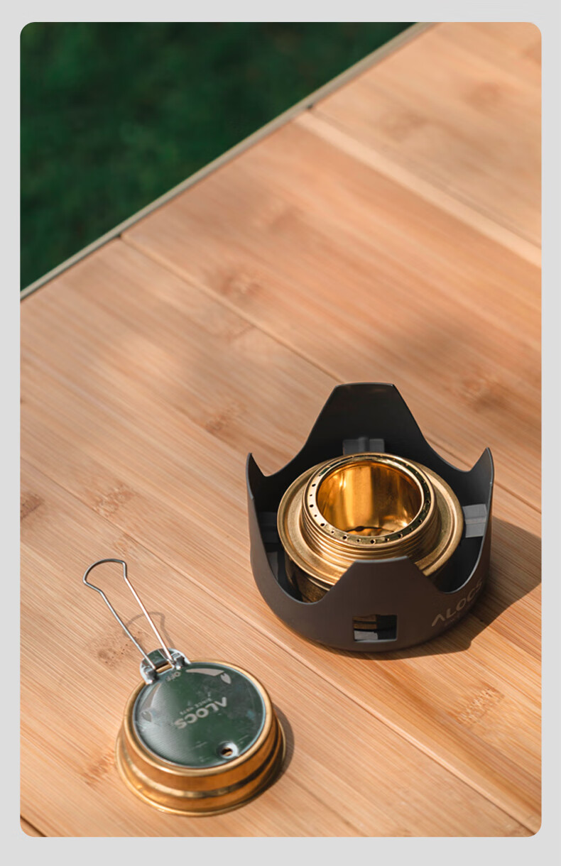 ALOCS Outdoor Camping Alcohol Stove, Portable Solid-Liquid Alcohol Burner Head, Self-Driving Tour Picnic Stove 12
