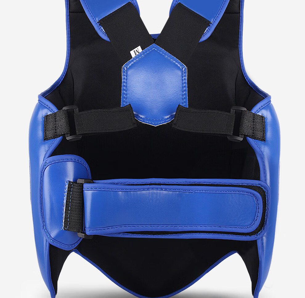 Jingpai Boxing And Kickboxing Chest Protector for Adults, Children, Boys And Girls, Professional Training, Competition, Thickened Armor, Blue, Size L 5