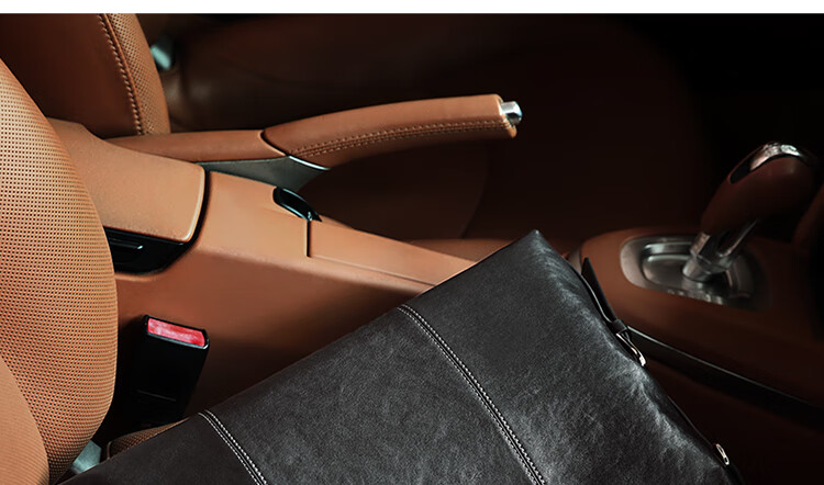 GOLF Briefcase, Men's Business Top-Grain Leather Handbag, Large Capacity Laptop Bag, Fashionable Horizontal Style Shoulder Crossbody Bag 45