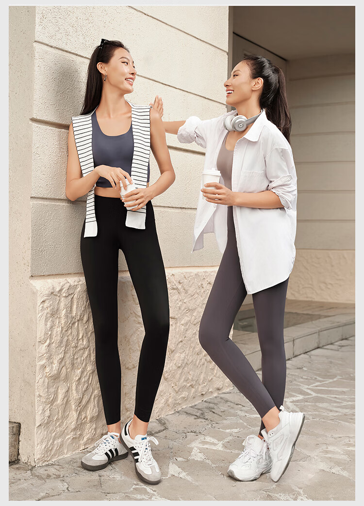 JOAE Coconut Oil Skincare Fleece-Lined Women's Sharkskin Slimming Shaping High-Waist Leggings Yoga Pants M 3