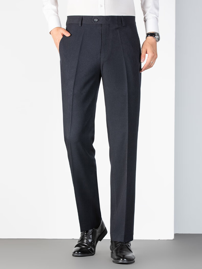 FIRS Anti-Wrinkle Men's Spring Autumn Loose Workwear Business Casual Slim Straight Formal Trousers 9