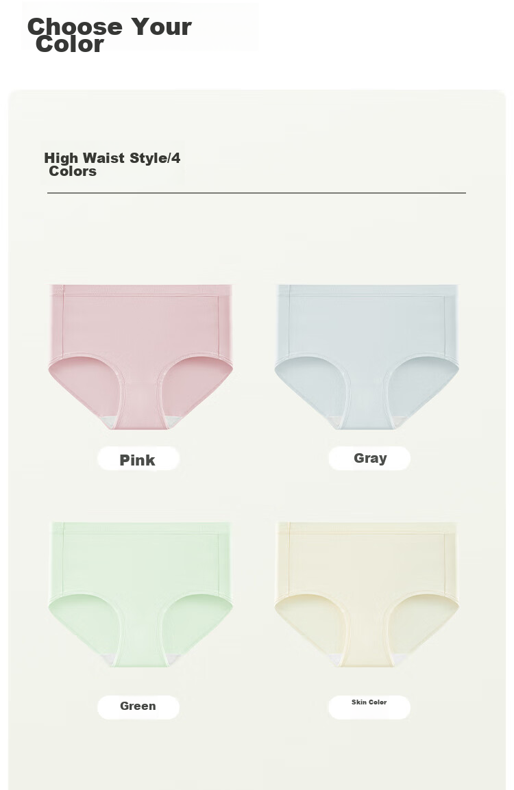 MiiOW Women's Underwear, Cotton Style, Active Sports Design, Antibacterial Pure Cotton Crotch, Comfortable Breathable Shorts for Women, 4 Pairs, Mid-Rise, Size L 20