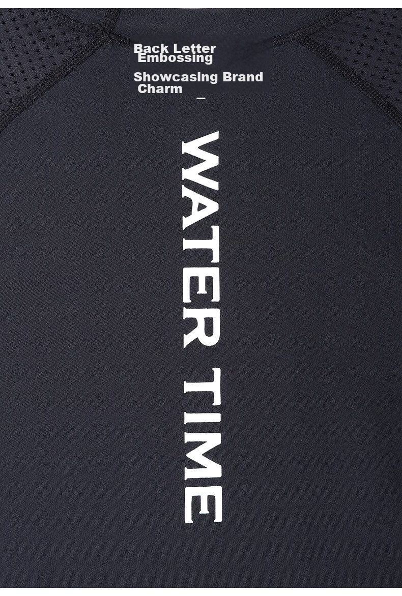 WATERTIME / Shuichuan Men's Swimsuit, Hot Spring Long-Sleeve Quick-Dry Surfing Swimwear, Single Top, XXL 7