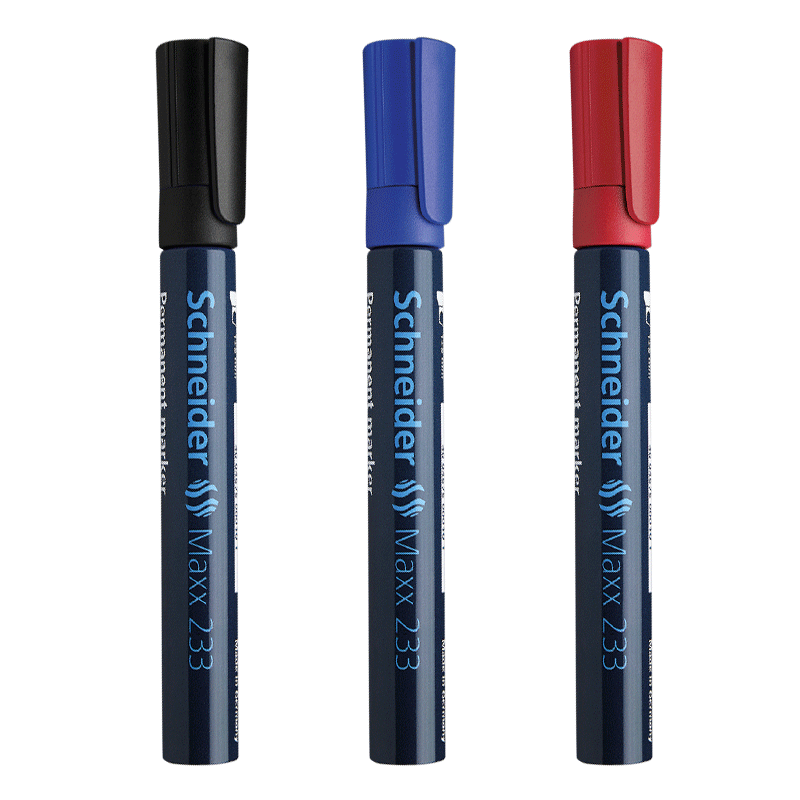 Schneider Maxx240 Black Large Capacity Quick-Dry Student Marker Eco-Friendly Office Marker Pen