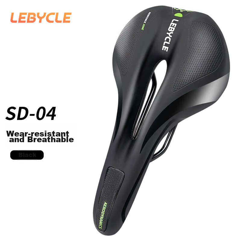 LEBYCLE Mountain Bike Saddle, Road Bike Seat, Exercise Bike Saddle, Comfortable Ultra-Soft Seat Cover, Hollow Breathable PU Waterproof Wear-Resistant Universal Cycling Accessories Equipment Set