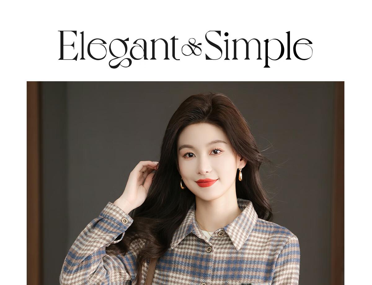 YUZHAOLIN Korean-Style Fashionable Simple Loose Brushed Shirt Versatile Jacket Lapel Plaid Top Women's Blouse Y143C2002 1