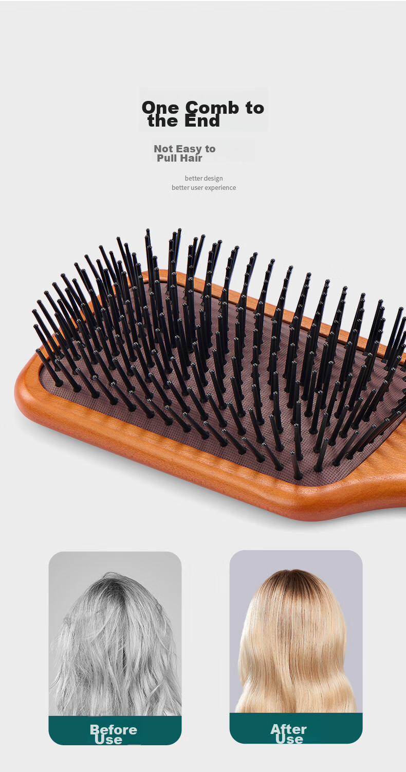 MR.GREEN German Air Cushion Massage Comb for Women, Pneumatic Wooden Comb for Men, Volumizing Tool, Gift Box, High-Quality Practical Birthday Companion Gift Mr-7502 3