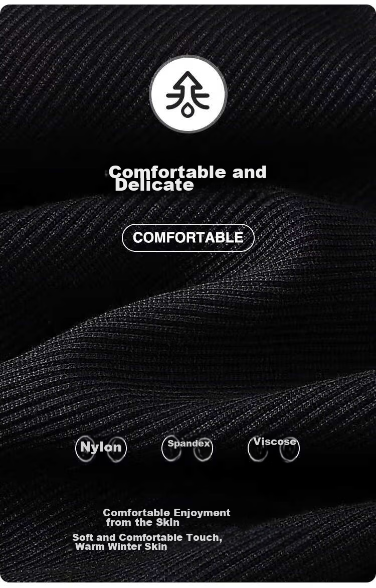 LangSha Women's Seamless Thin Autumn And Winter Thermal Underwear Set, Medium Thickness, Body-Shaping Base Layer, Black, Size M 4