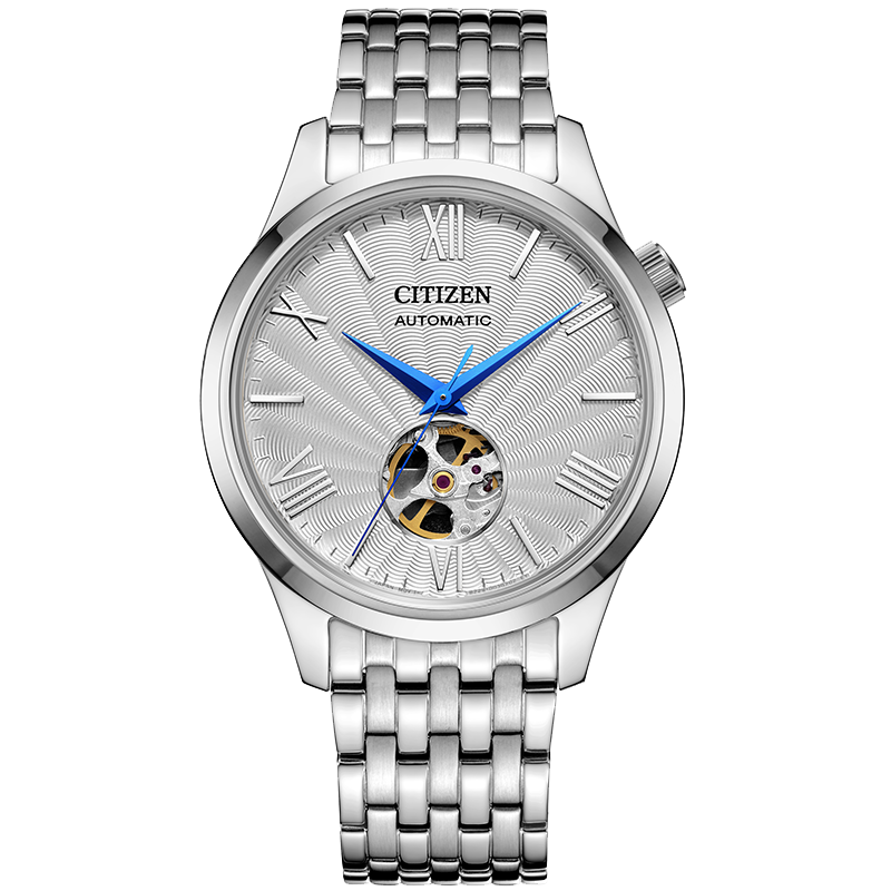 CITIZEN Watch for Men, Japanese And Korean Style, Small Blue Hands, Automatic Mechanical Steel Strap, Retro Design, Student Gift, Father's Day Present, NH9130-84A