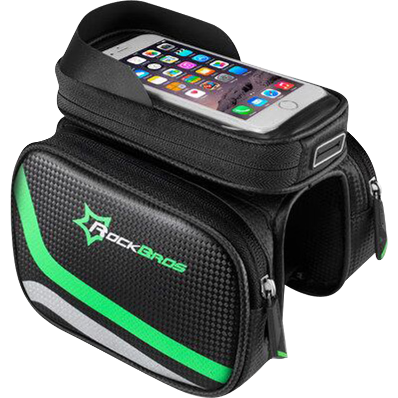 ROCKBROS Bicycle Bag, Touchscreen Saddle Bag, Mountain Bike Handlebar Bag, Phone Bag, Cycling Equipment Accessories