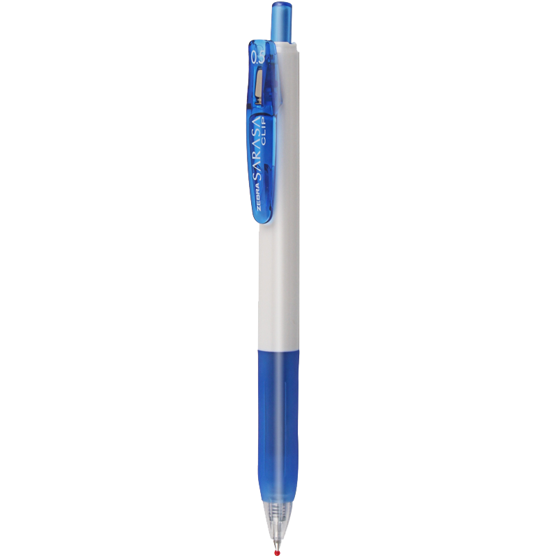 ZEBRA Study Aid Gel Pen, 0.5mm Bullet Tip, Retractable Signing Pen, Colorful Student Note-Taking And Journaling Pen, Office Blue Pen, JJZ15W, Blue, Single Pe