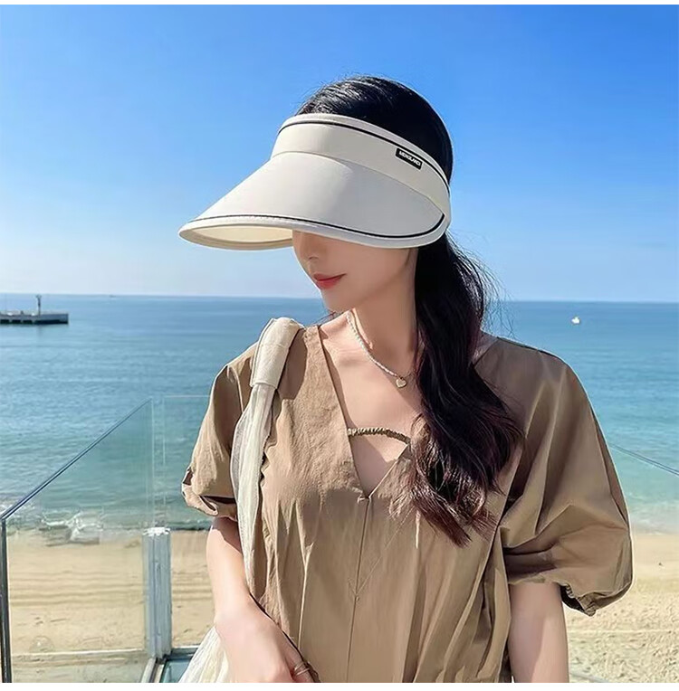 GLO-STORY Sun Hat for Women, Rollable Storage, Face Protection, Visorless Outdoor Cycling Sun Hat WMZ124017 14