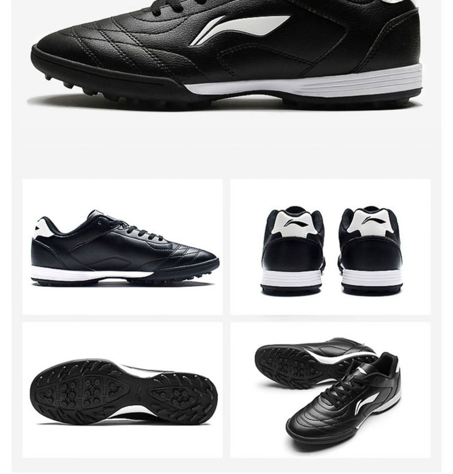 Li-Ning Soccer Shoes, TF Turf Cleats, for Men, Women, Adults, Children, Teenagers, Professional Training Shoes, Middle School Entrance Exam, Summer Breathable Cleats 25