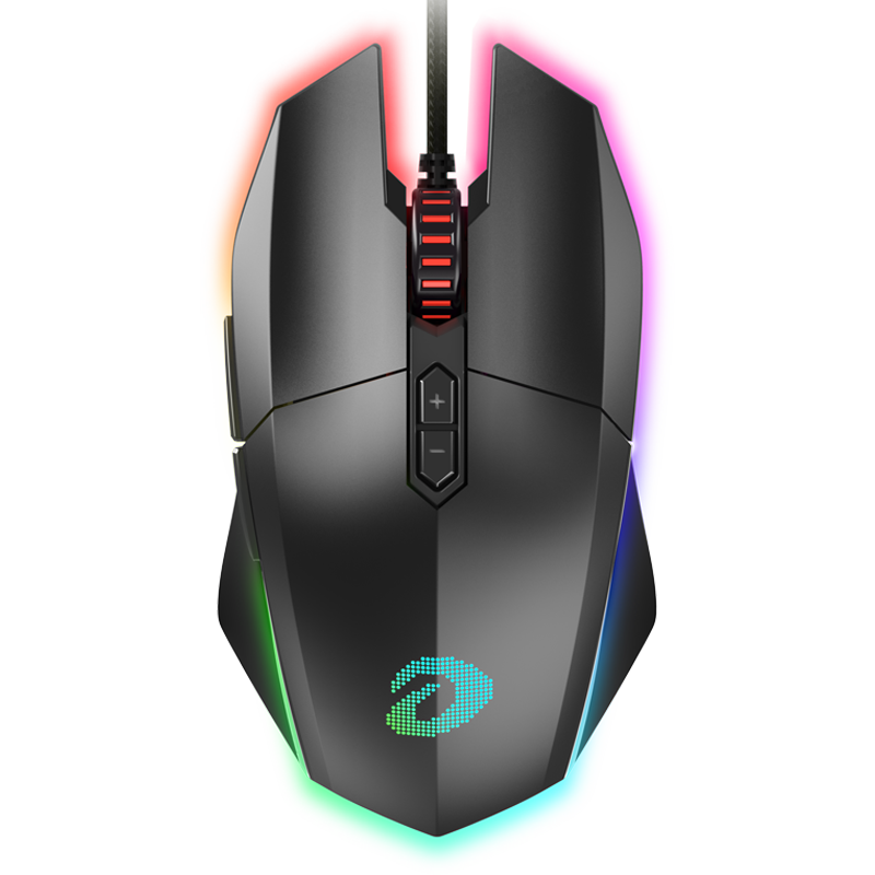 DAREU EM910 Gaming Mouse, KBS Lightweight Mouse, RGB Mouse, PUBG LOL Mouse, Lightweight Design, Black