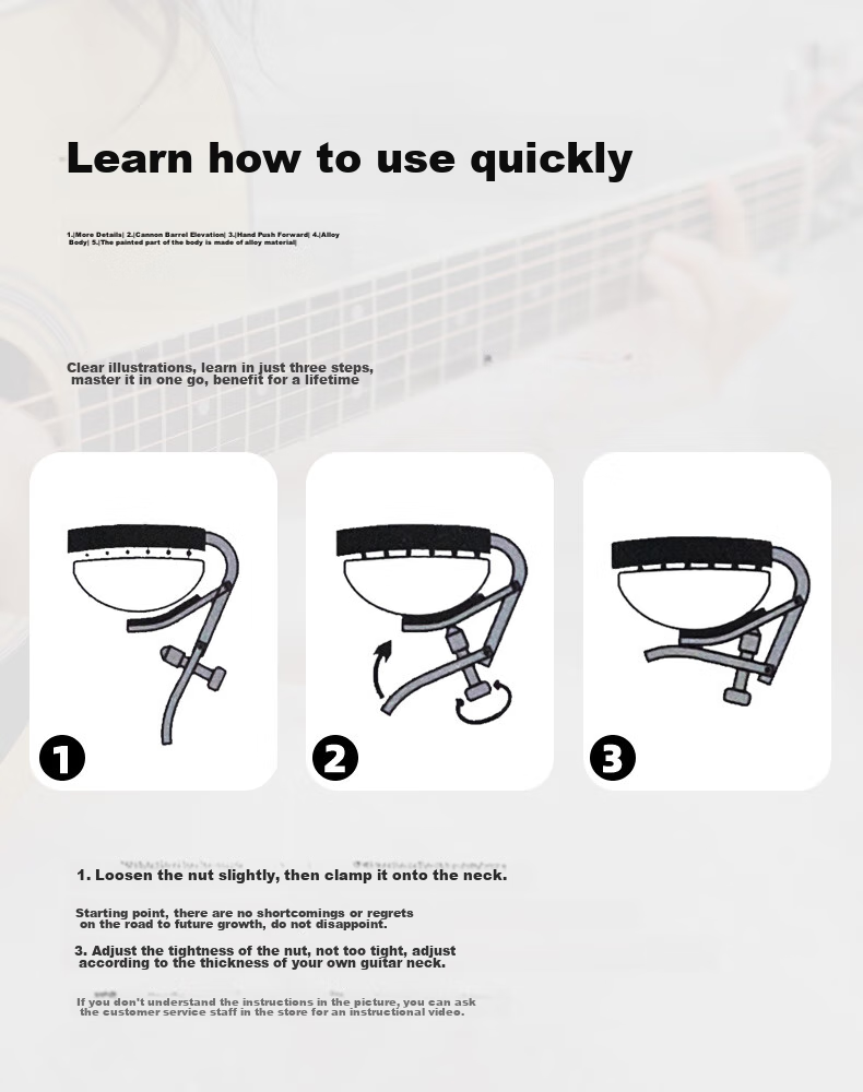 ALICE Metal Guitar Tuner Clip, Acoustic And Electric Guitar Universal Clip, Musical Instrument Accessory A007V 10