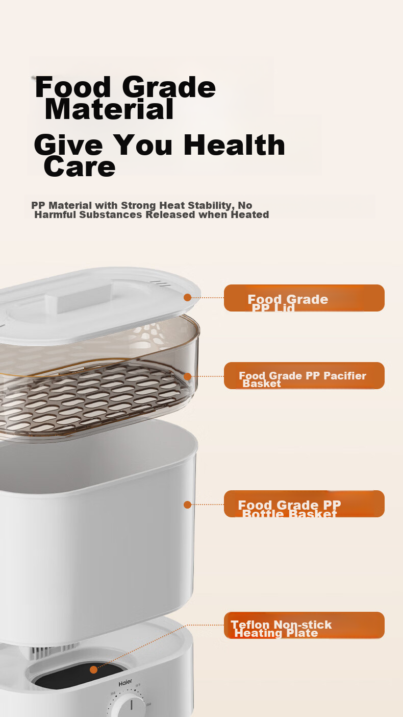 Haier Baby Bottle Sterilizer And Dryer Combo, Multifunctional Steam Sterilization And Drying All-In Machine for Infants And Babies 16
