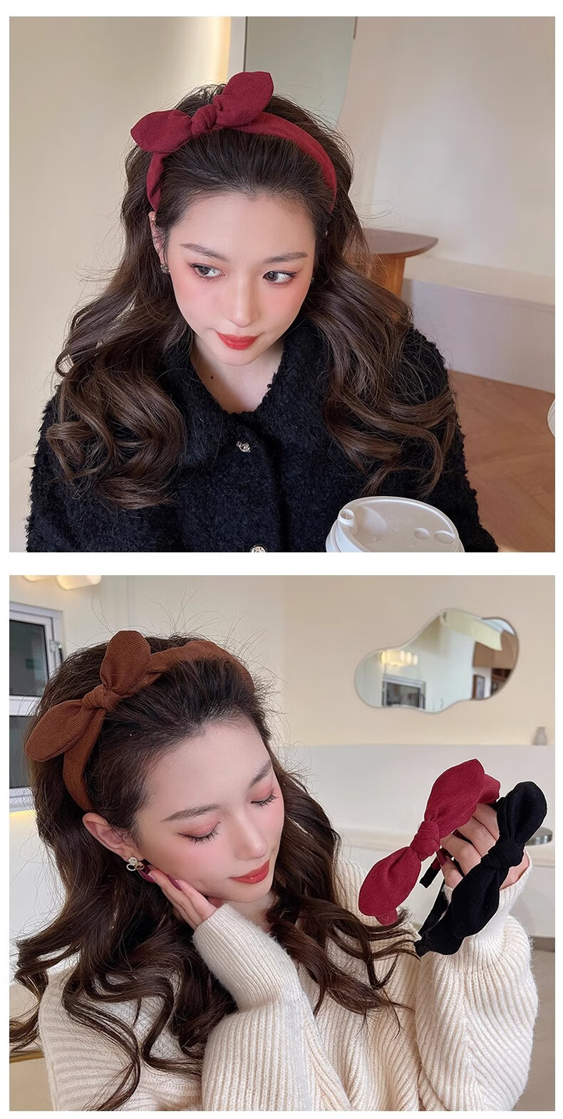 Xiangwan Hairband, Cute And Elegant Bow Headband for Women, Versatile Hair Accessory, Outdoor Hair Clip, Hair Band, Birthday Gift for Girls 4