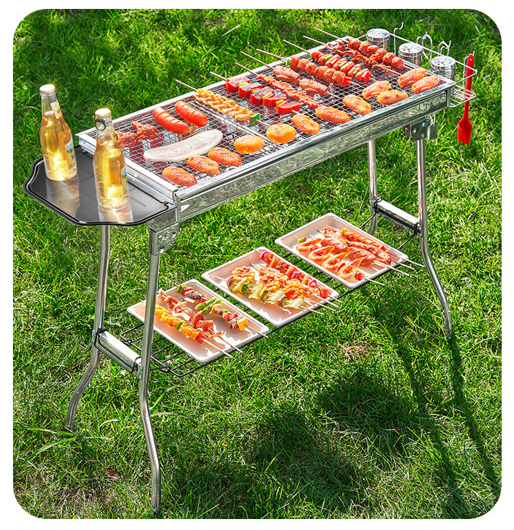 Suncojia , Outdoor Stainless Steel Barbecue Grill, Portable Foldable Barbecue Rack, Charcoal Grill, Carbon Grill, Meat Roasting Rack 11