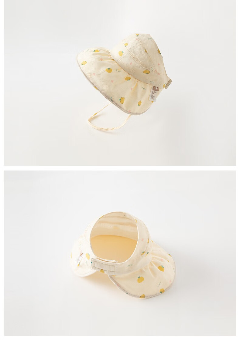 DAVE & BELLA Kids Sun Hat Girls Outdoor Summer Baby Wide Brim Open Top Thin Hat 10