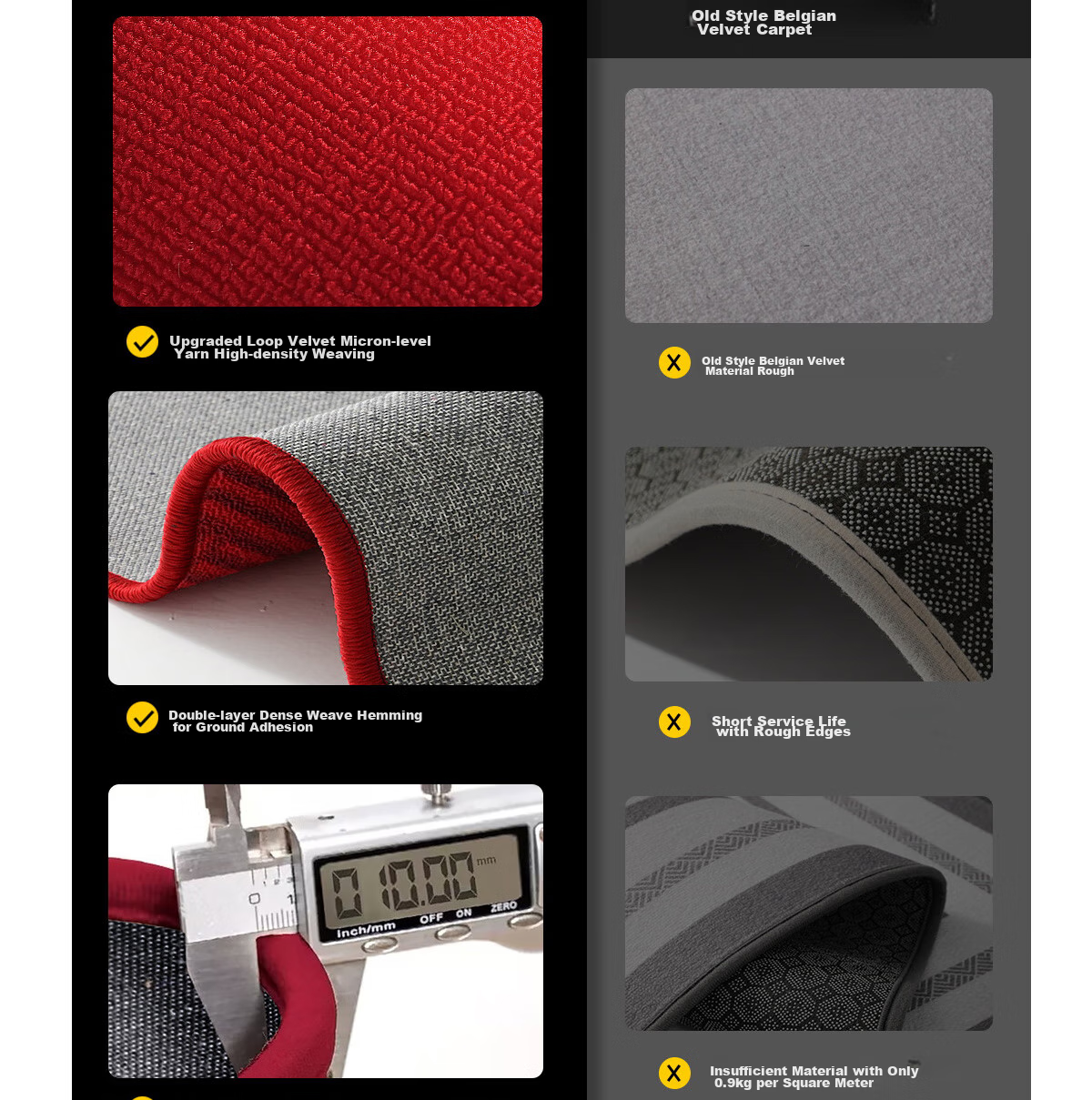 Huaxu Entrance Mat, Doorway Foot Mat, Foyer Mat, Hallway Outdoor Non-Slip Cuttable Red Mat - Elegant 5