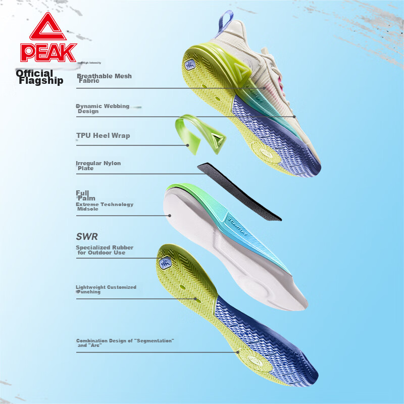 PEAK Taiji Youxia 2.0 Basketball Shoes for Men, Comfortable Shock-Absorbing Performance Competition Sneakers DA410027