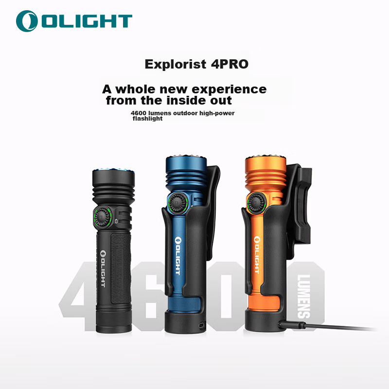 OLIGHT Aolei Explorer 4 Pro High-Power Flashlight, Ultra-Bright for Disaster Relief And Emergency Use, Long-Range for Outdoor Exploration And Home Use