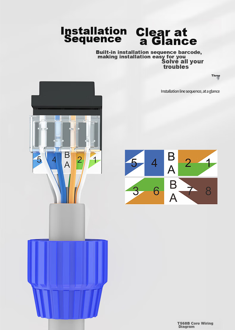 CNCOB Category 7 Ethernet Cable Toolless RJ45 Connector, Engineering Grade CAT7 10 Gigabit Network Toolless RJ45 Connector, 1 Piece, CN-8002 10