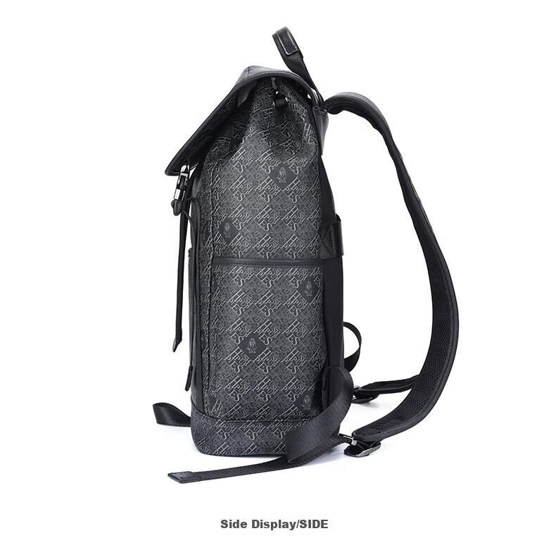Hush Puppies Men's Backpack, Printed Simple Business Style, Large Capacity 15.6-Inch Laptop Bag, Birthday Gift 13