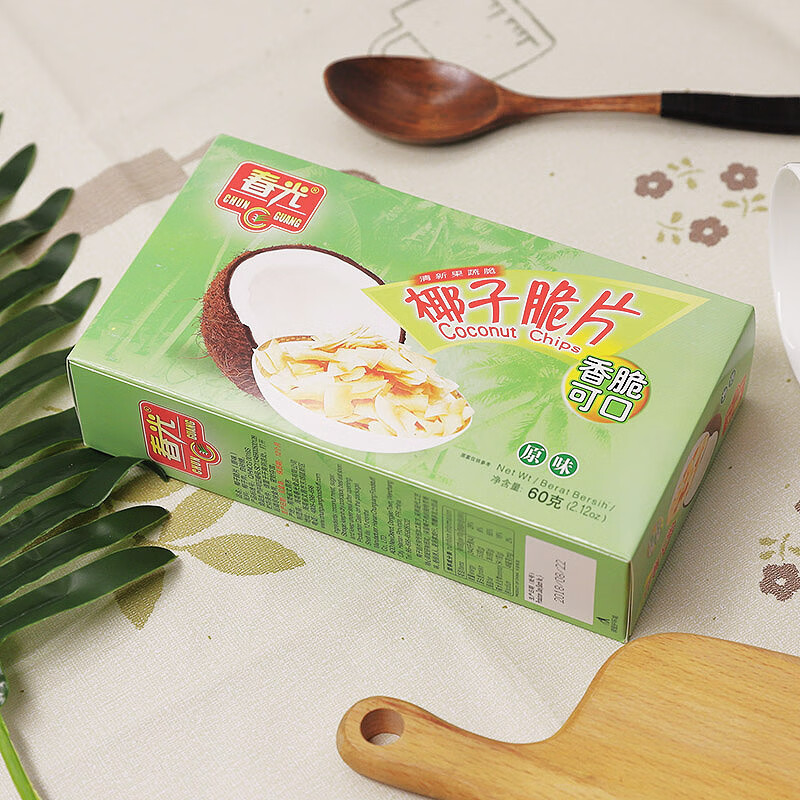 春光食品 海南特产 椰子脆片60g*3 椰子肉水果干 办公室休闲零食