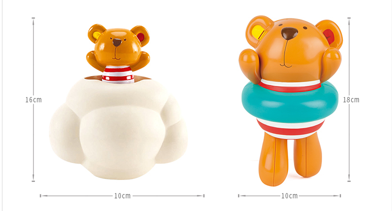 Hape (Germany), Bathing Toys, Swimming Comfort Teddy, Water Play Set of 8, Birthday Gift for 1-Year Suit0030 4