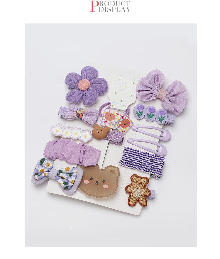 CHIMERA 9-Piece Children's Butterfly Hair Clips, Princess Baby Side Clips, Flower Hair Accessories, Girls' Mid-Autumn Festival Gift 5