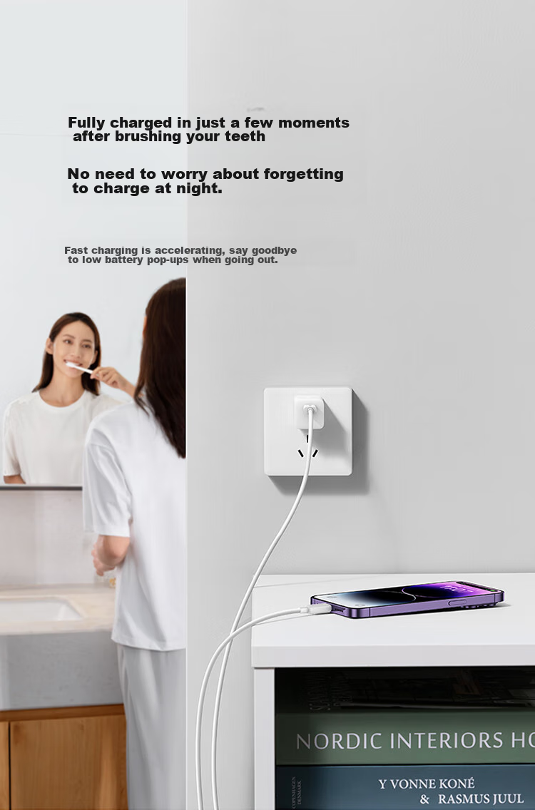 Baseus Kuoku Apple Charger GaN PD30W Fast Charging Head Compatible with IPhone17/16/15ProMax14/13/12/11 IPad And Phones Type-C Plug Purple 6
